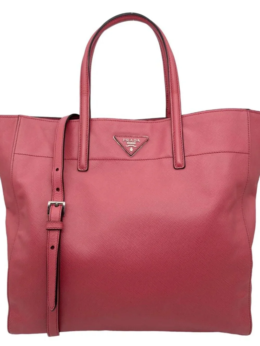 Prada  Soft Saffiano Leather Tote Bag Pink